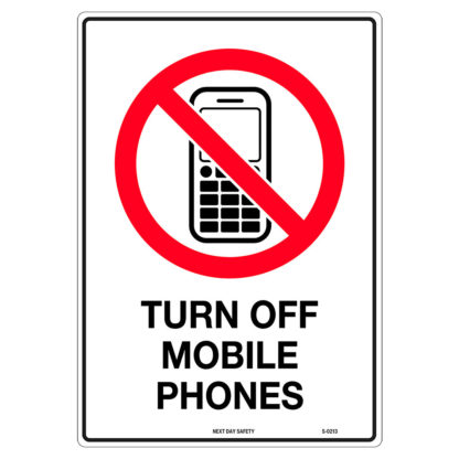 Turn Off Mobile Phones Prohibition Sign