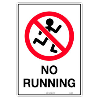 No Running Prohibition Sign