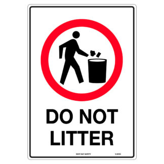 Do Not Litter Prohibition Sign