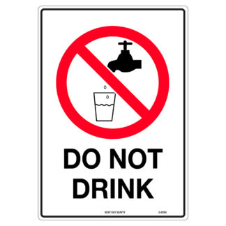 Do Not Drink Prohibition Sign