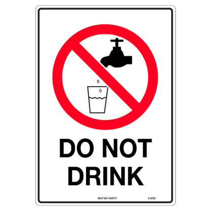 Do Not Drink Prohibition Sign