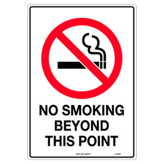 No Smoking Beyond This Point Prohibition Sign