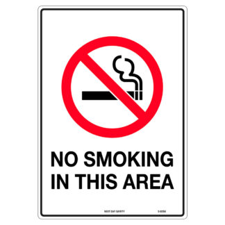 No Smoking In This Area Prohibition Sign
