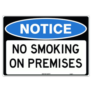 No Smoking On Premises Notice Sign