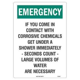 Emergency Chemical Shower Sign
