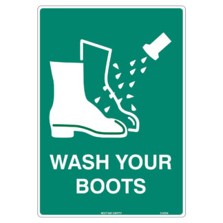 Boot Cleaning Reminder Sign