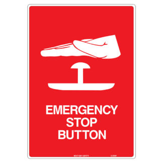 Emergency Stop Button Sign
