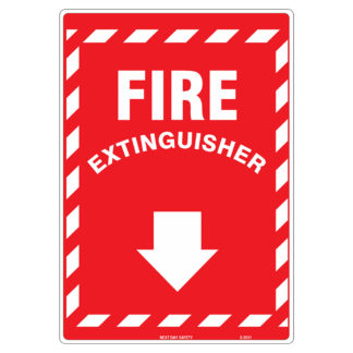 Fire Extinguisher Arrow Sign