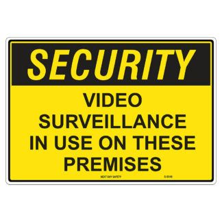 Video Surveillance In Use On These Premises Security Sign