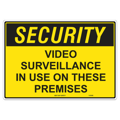 Video Surveillance In Use On These Premises Security Sign