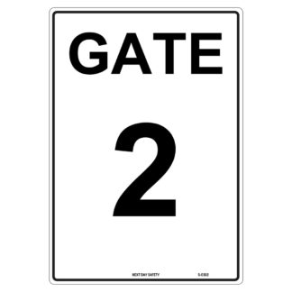 Gate 2 Numbering Sign
