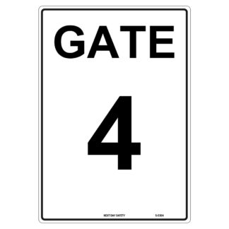 Gate 4 Numbering Sign