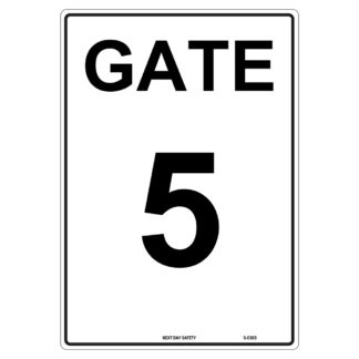 Gate 5 Numbering Sign