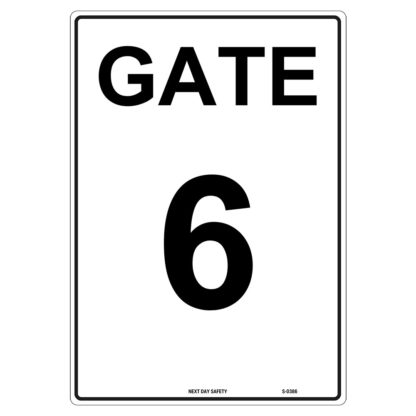 Gate 6 Numbering Sign