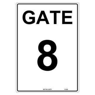 Gate 8 Numbering Sign