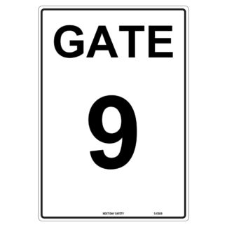 Gate 9 Numbering Sign