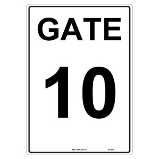 Gate 10 Numbering Sign