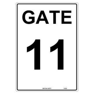 Gate 11 Numbering Sign