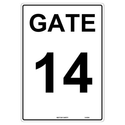 Gate 14 Numbering Sign