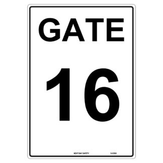 Gate 16 Numbering Sign