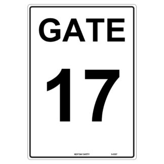 Gate 17 Numbering Sign