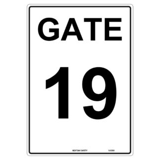 Gate 19 Numbering Sign