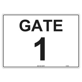 Gate 1 Numbering Sign