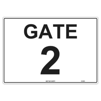 Gate 2 Numbering Sign