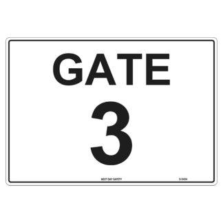 Gate 3 Numbering Sign