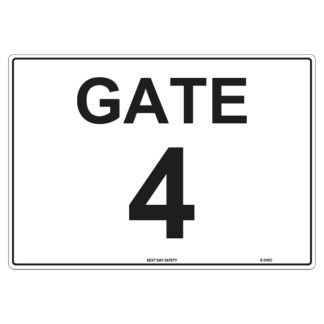 Gate 4 Numbering Sign