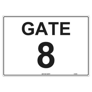Gate 8 Numbering Sign