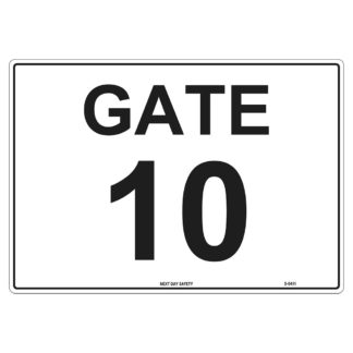 Gate 10 Numbering Sign