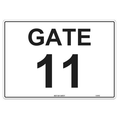 Gate 11 Numbering Sign