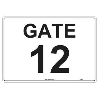 Gate 12 Numbering Sign