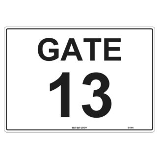 Gate 13 Numbering Sign
