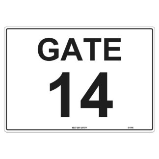 Gate 14 Numbering Sign