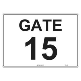 Gate 15 Numbering Sign