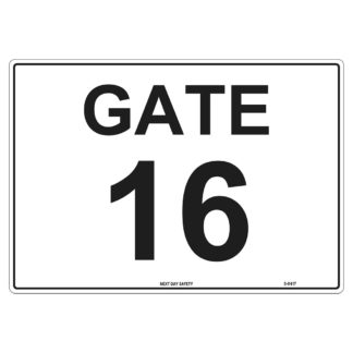 Gate 16 Numbering Sign