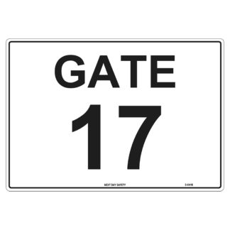 Gate 17 Numbering Sign