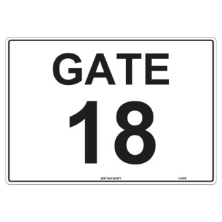 Gate 18 Numbering Sign
