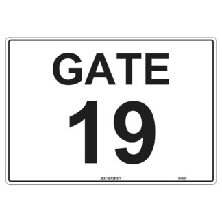 Gate 19 Numbering Sign