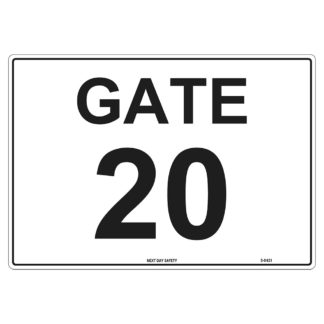 Gate 20 Numbering Sign