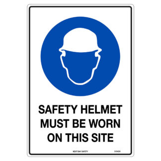 Safety Helmet Must Be Worn On This Site Mandatory Sign
