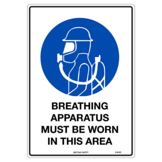 Breathing Apparatus Must Be Worn In This Area Mandatory Sign