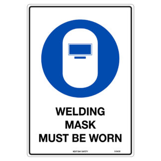 Welding Mask Must Be Worn Mandatory Sign