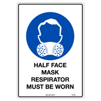 Half Face Mask Respirator Must Be Worn Mandatory Sign