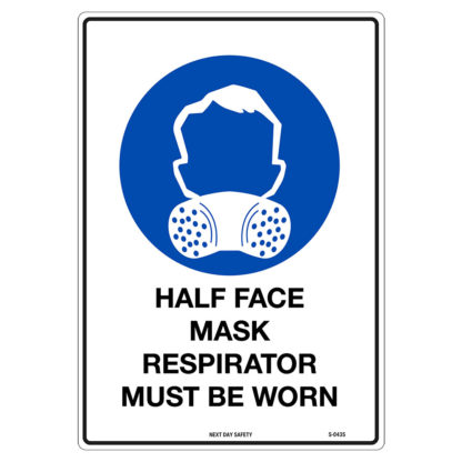 Half Face Mask Respirator Must Be Worn Mandatory Sign