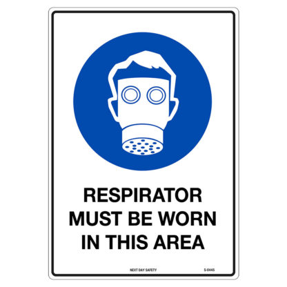 Respirator Must Be Worn In This Area Mandatory Sign