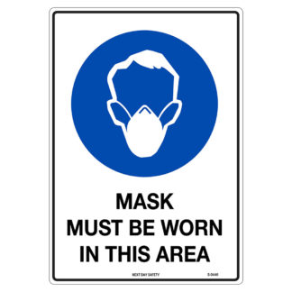 Mask Must Be Worn In This Area Mandatory Sign