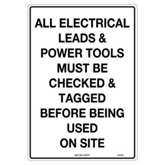 Electrical Safety Notice Sign